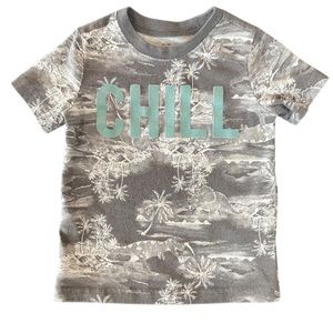 Toddler CHILL Shirt, 2T, OshKosh, Palm Trees, Gray/Teal